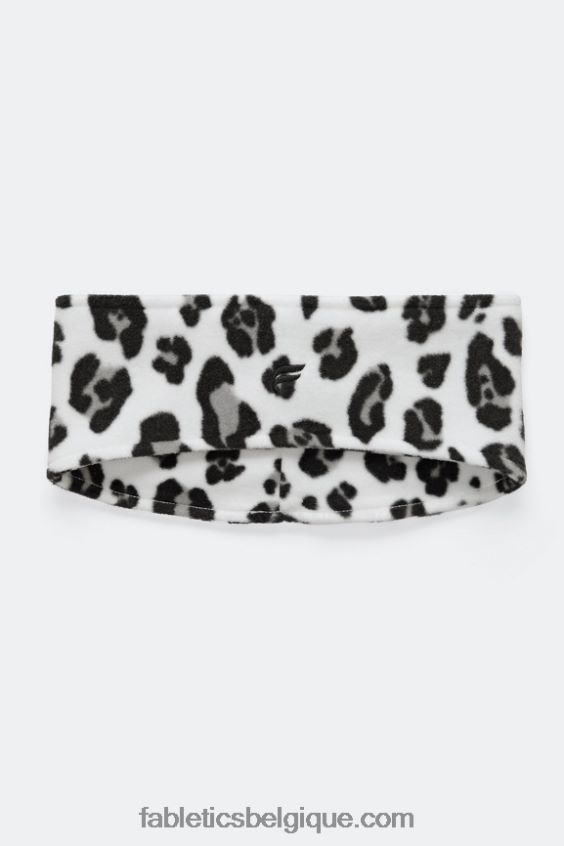 cache-oreilles polaire femmes Fabletics 404P0T3030 grand léopard des neiges