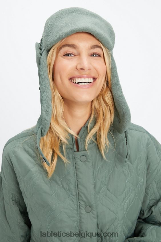 chapeau d\'aviateur matelassé femmes Fabletics 404P0T3025 fumée verte