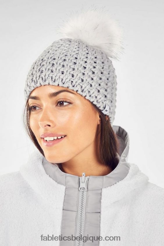 gros bonnet à pompon femmes Fabletics 404P0T3032 nuage