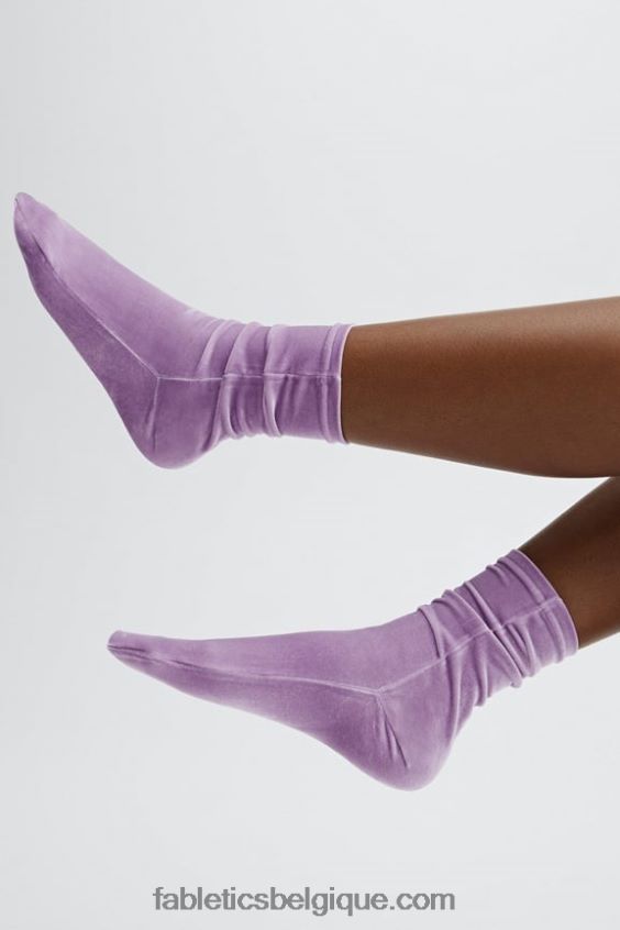 chaussette en velours femmes Fabletics 404P0T3004 lilas brillant