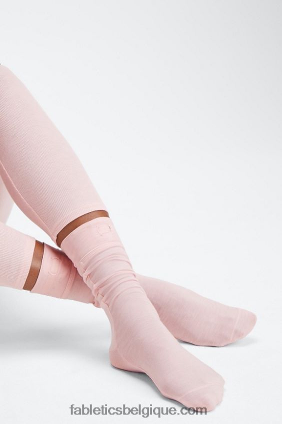 chaussette restaurée 9\'\' femmes Fabletics 404P0T2989 bruyère poussière rose