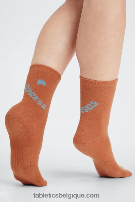 performance chaussette 6'' femmes Fabletics 404P0T2983 séquoia