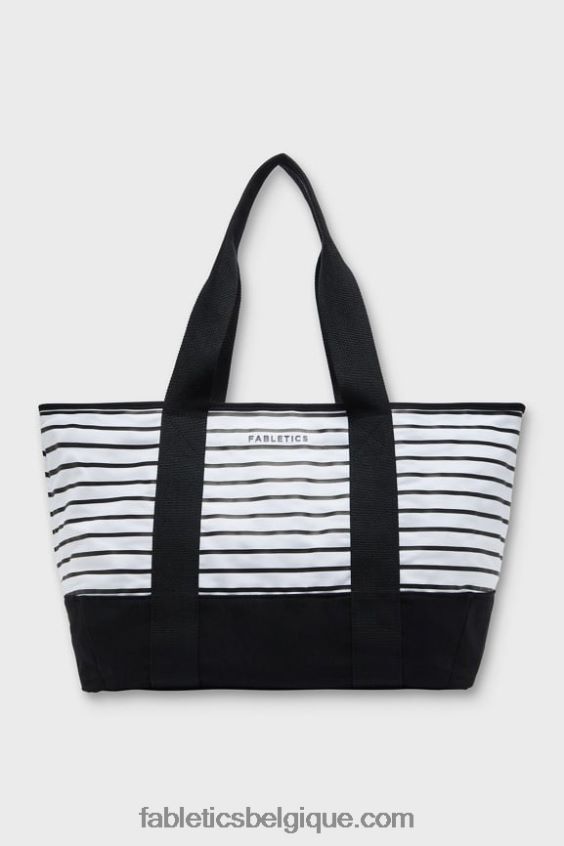 cabas de marché en toile femmes Fabletics 404P0T2917 bande noire française