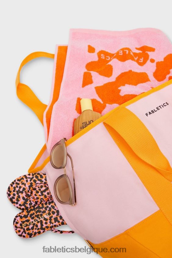 cabas de marché en toile femmes Fabletics 404P0T2920 évasion rose/orange flash