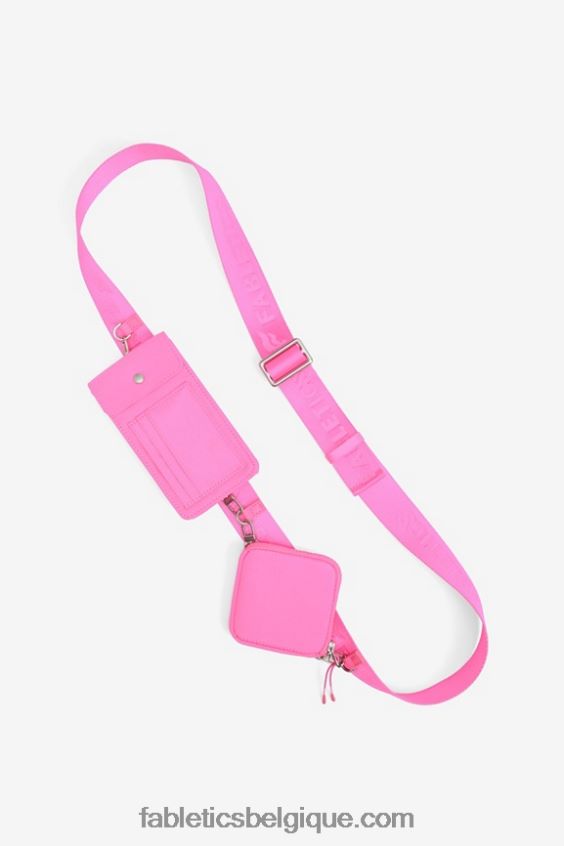clip bandoulière modulable femmes Fabletics 404P0T2922 rose électrique