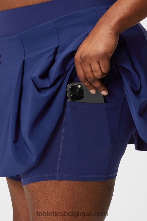 jupe plissée avec short intégré femmes Fabletics 404P0T624 prune parfaite/violette