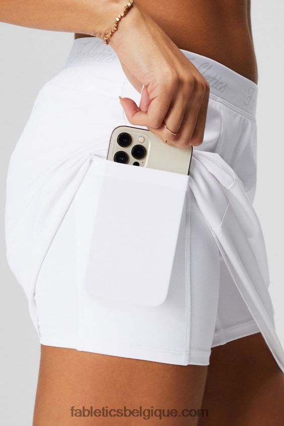 jupe à poche tissée avec short intégré femmes Fabletics 404P0T625 prune parfaite/violette