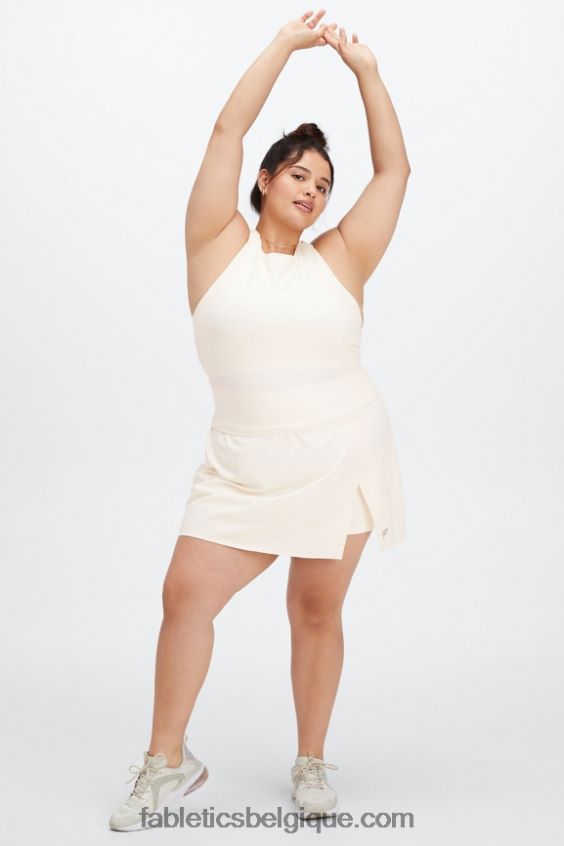 jupe-short à poches escamotables femmes Fabletics 404P0T641 colombe blanche/safari