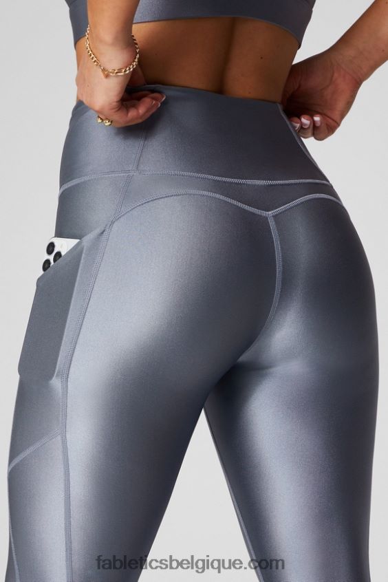 Oasis Pureluxe Legging taille haute brillant 7/8 femmes Fabletics 404P0T894 éclat de nuage d\'orage