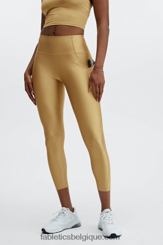 Oasis Pureluxe Legging taille haute brillant 7/8 femmes Fabletics 404P0T897 brillance de la brume bronze