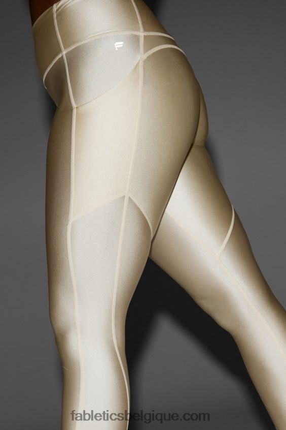 Oasis Pureluxe Legging taille haute brillant 7/8 femmes Fabletics 404P0T924 brillance de la crème au beurre