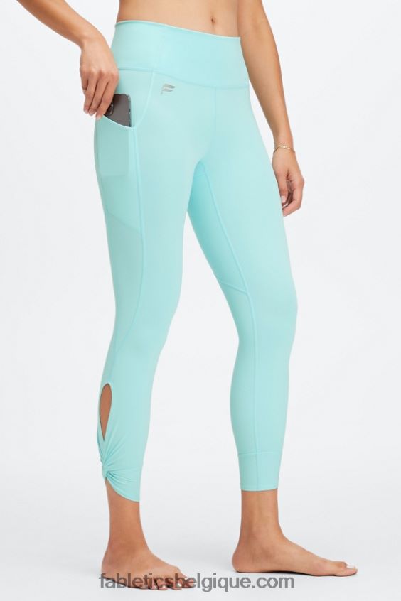 Oasis Pureluxe Legging taille haute torsadé 7/8 femmes Fabletics 404P0T1137 vague de cristal