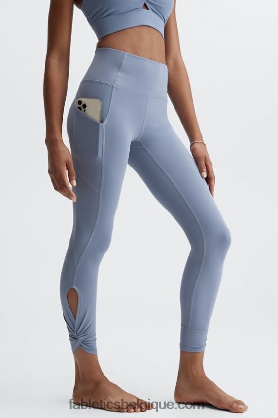 Oasis Pureluxe Legging taille haute torsadé 7/8 femmes Fabletics 404P0T1140 jean délavé