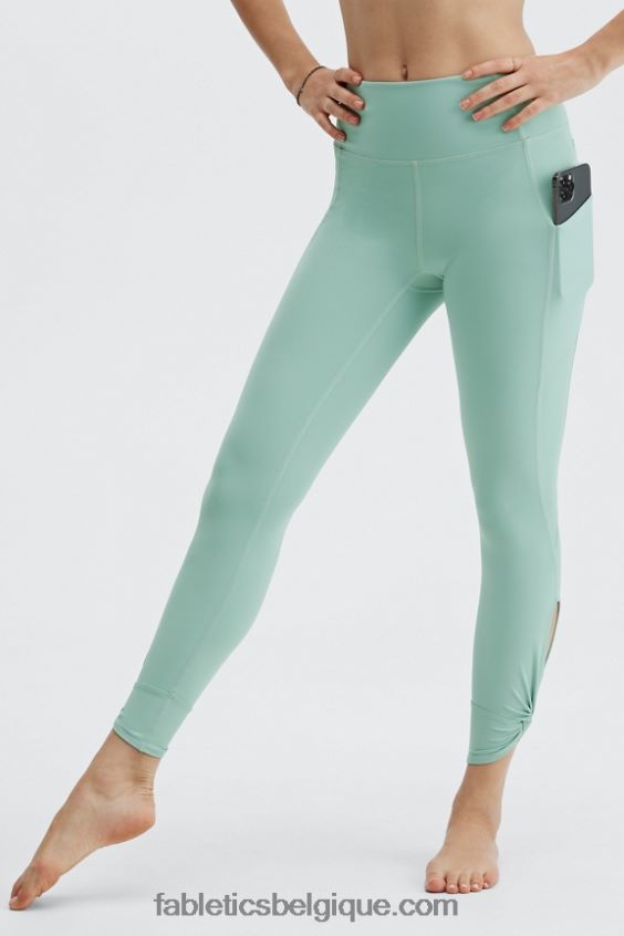 Oasis Pureluxe Legging taille haute torsadé 7/8 femmes Fabletics 404P0T1141 écume de mer