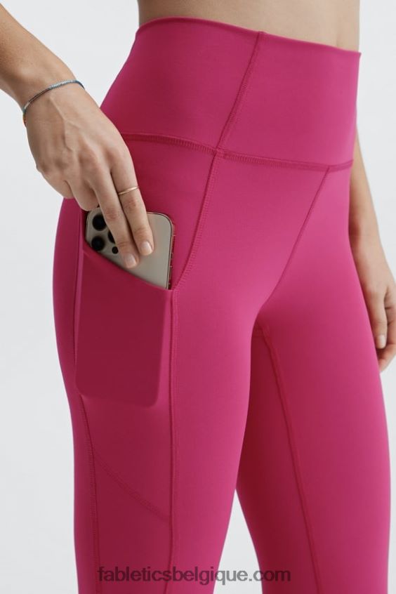 Oasis Pureluxe Legging taille haute torsadé 7/8 femmes Fabletics 404P0T1142 Sangria