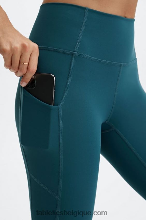Oasis Pureluxe Legging taille haute torsadé 7/8 femmes Fabletics 404P0T1143 vague de minuit