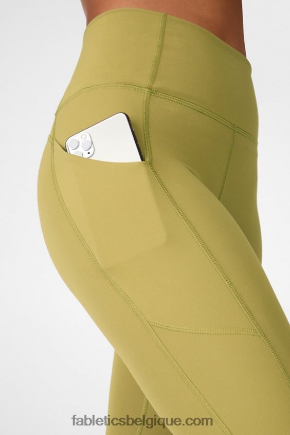 Oasis Pureluxe Legging taille haute torsadé 7/8 femmes Fabletics 404P0T1144 thym