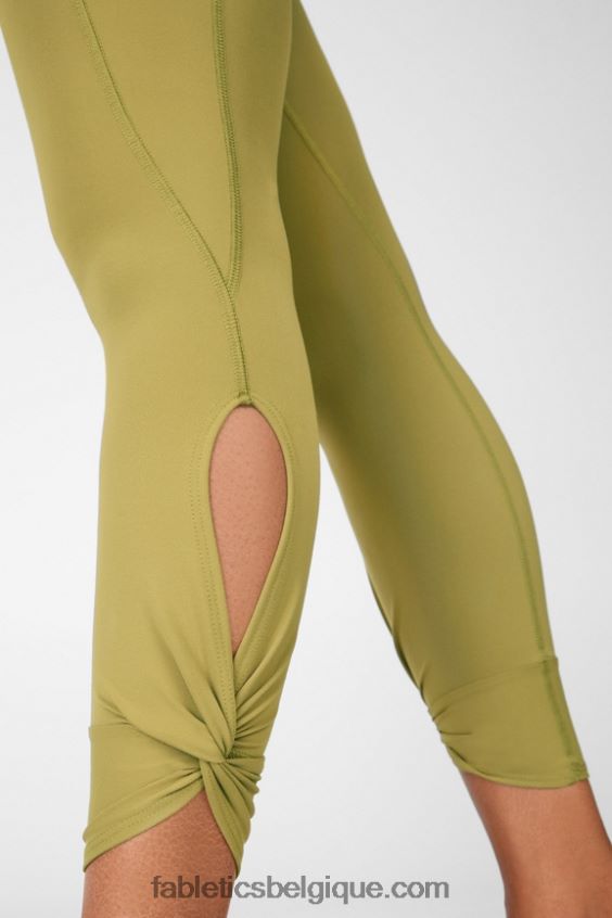 Oasis Pureluxe Legging taille haute torsadé 7/8 femmes Fabletics 404P0T1144 thym