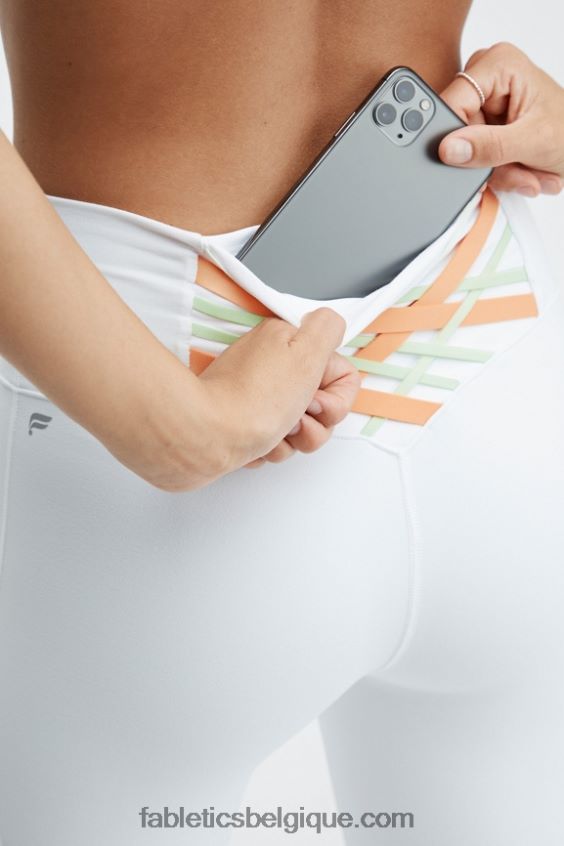 boost powerhold legging taille haute 7/8 61 femmes Fabletics 404P0T856 blanc/glaçon multi