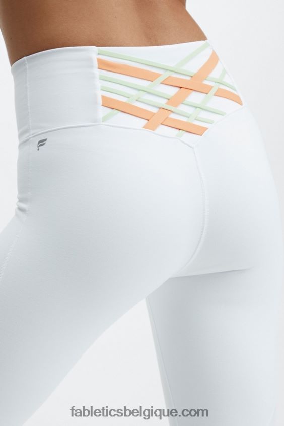 boost powerhold legging taille haute 7/8 61 femmes Fabletics 404P0T856 blanc/glaçon multi