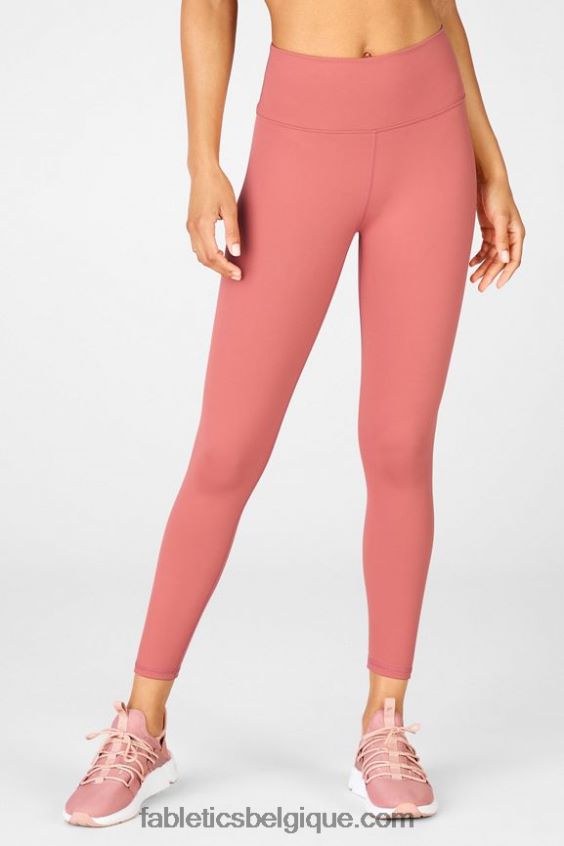 boost powerhold legging taille haute 7/8 61 femmes Fabletics 404P0T857 cèdre poussiéreux/fleur/rose perle