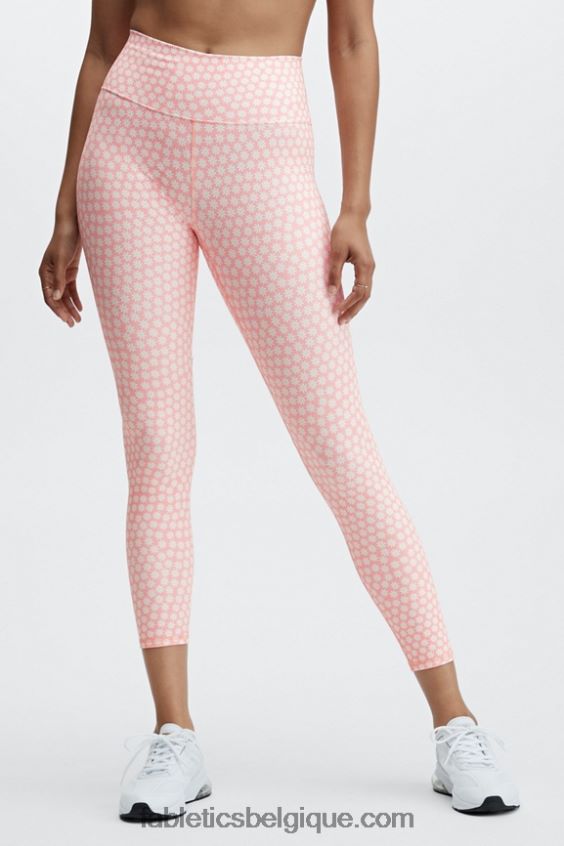 boost powerhold legging taille haute 7/8 61 femmes Fabletics 404P0T858 marguerite porter/poussière rose/citron vert