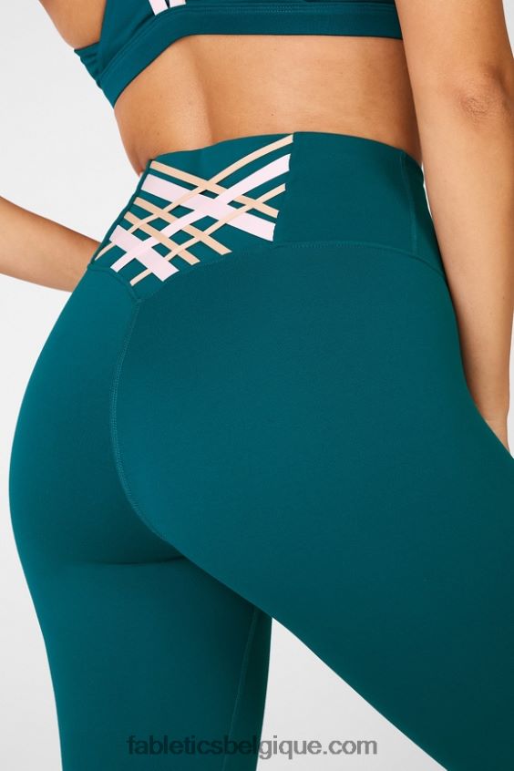 boost powerhold legging taille haute 7/8 63 femmes Fabletics 404P0T866 fjord/multiple
