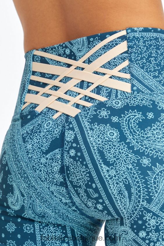 boost powerhold taille haute 7/8 legging 60 femmes Fabletics 404P0T849 bandana nova bleu/tapioca