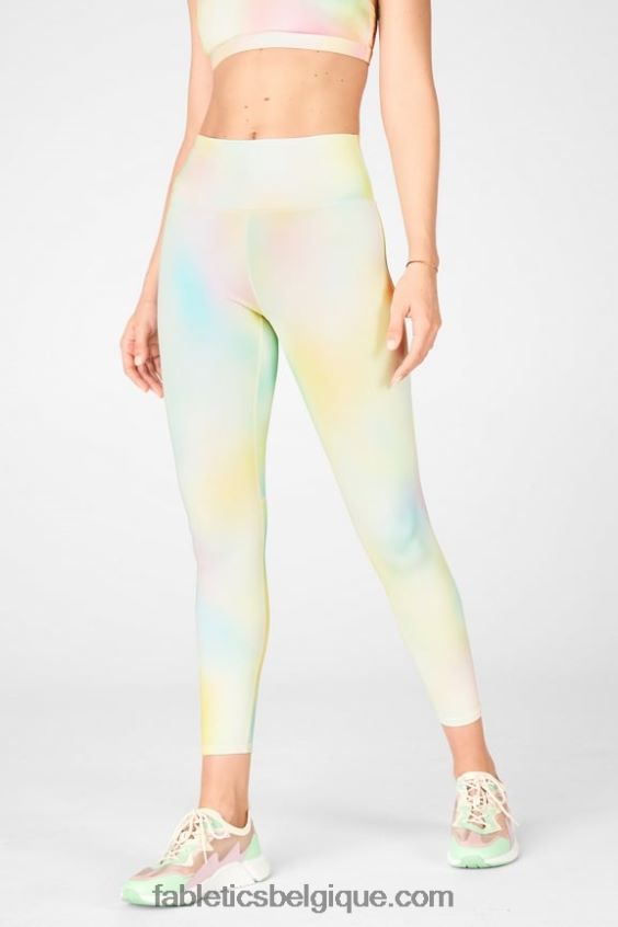 boost powerhold taille haute 7/8 legging 60 femmes Fabletics 404P0T850 flouter/crème au citron
