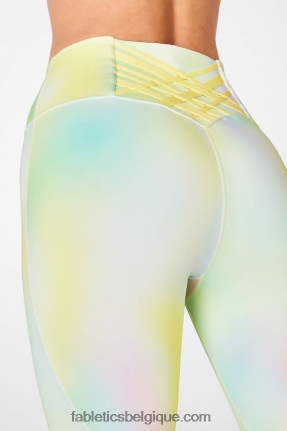 boost powerhold taille haute 7/8 legging 60 femmes Fabletics 404P0T850 flouter/crème au citron