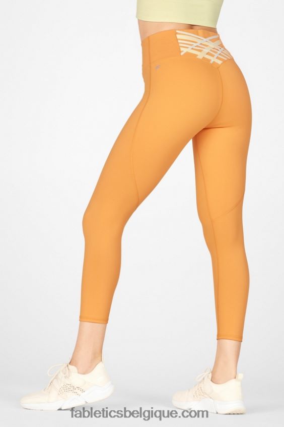 capri taille haute à bretelles boost ii femmes Fabletics 404P0T1317 dreamicle/crème au citron/menthe fraîche