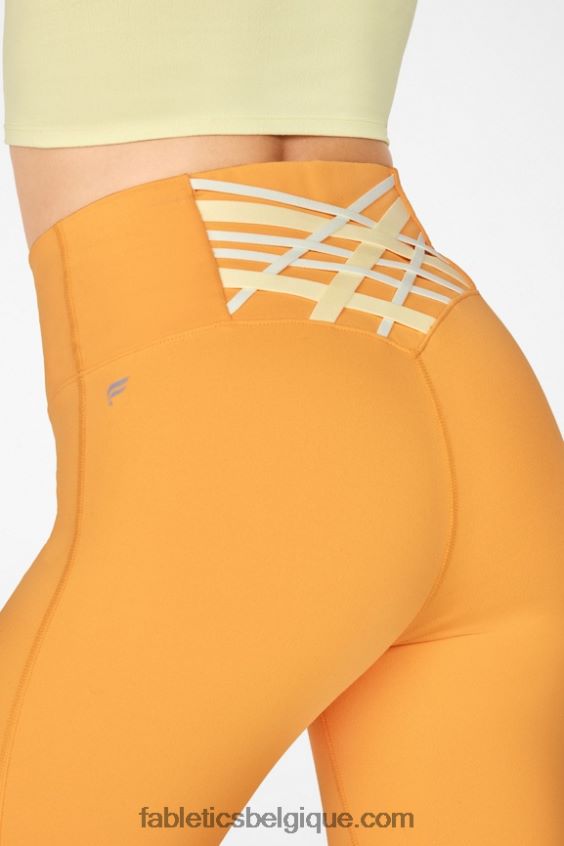 capri taille haute à bretelles boost ii femmes Fabletics 404P0T1317 dreamicle/crème au citron/menthe fraîche