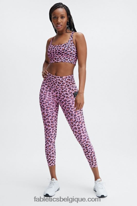 capri taille haute oasis pureluxe femmes Fabletics 404P0T963 rose clair meru