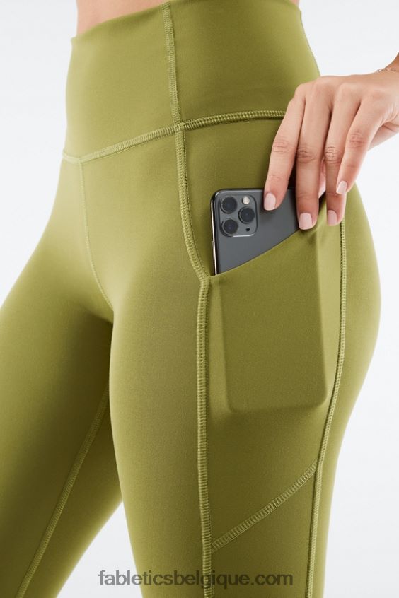capri taille haute oasis pureluxe femmes Fabletics 404P0T964 olive fanée