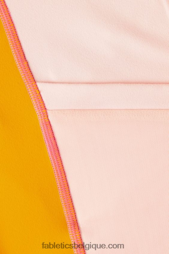 capri taille haute powerhold 44 femmes Fabletics 404P0T765 soleil de l\'après-midi/crème au beurre rose
