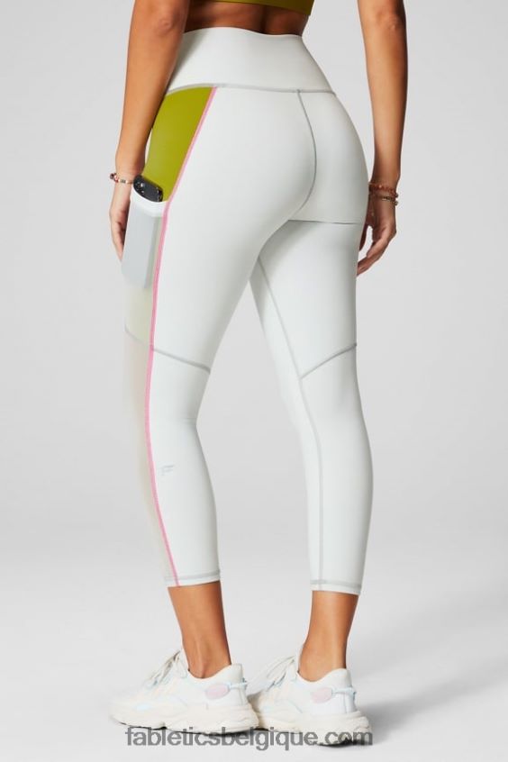 capri taille haute powerhold 44 femmes Fabletics 404P0T766 gris menthe/oliveraie