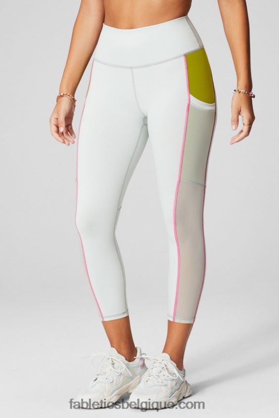 capri taille haute powerhold 44 femmes Fabletics 404P0T766 gris menthe/oliveraie