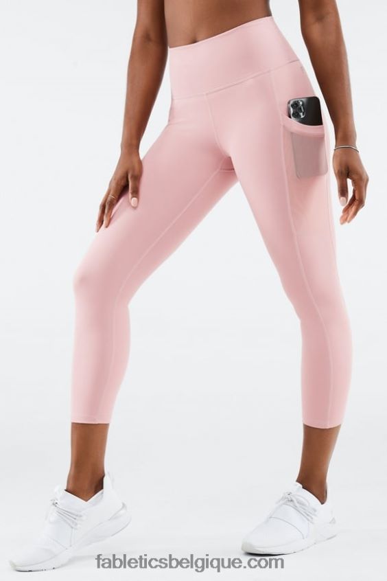 capri taille haute powerhold 46 femmes Fabletics 404P0T775 fleur de rose