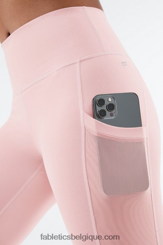 capri taille haute powerhold 46 femmes Fabletics 404P0T775 fleur de rose