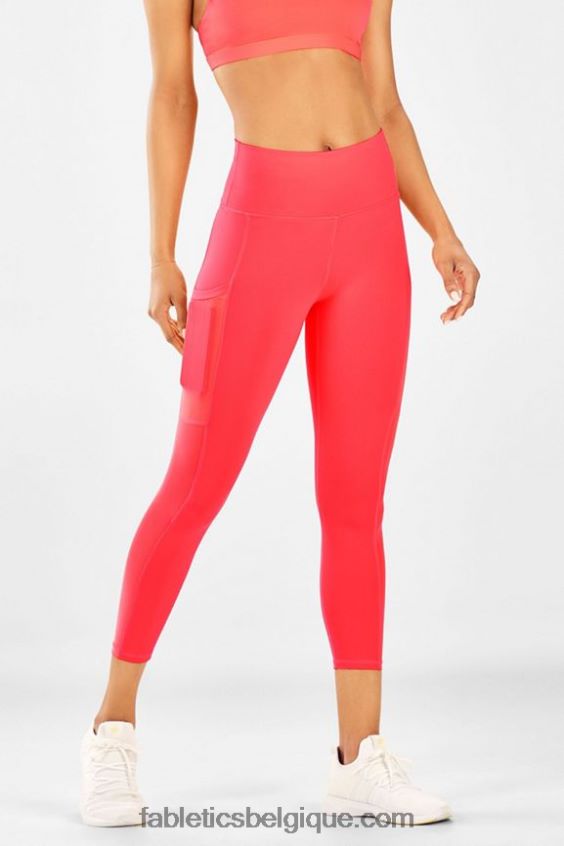 capri taille haute powerhold 46 femmes Fabletics 404P0T777 corail pop