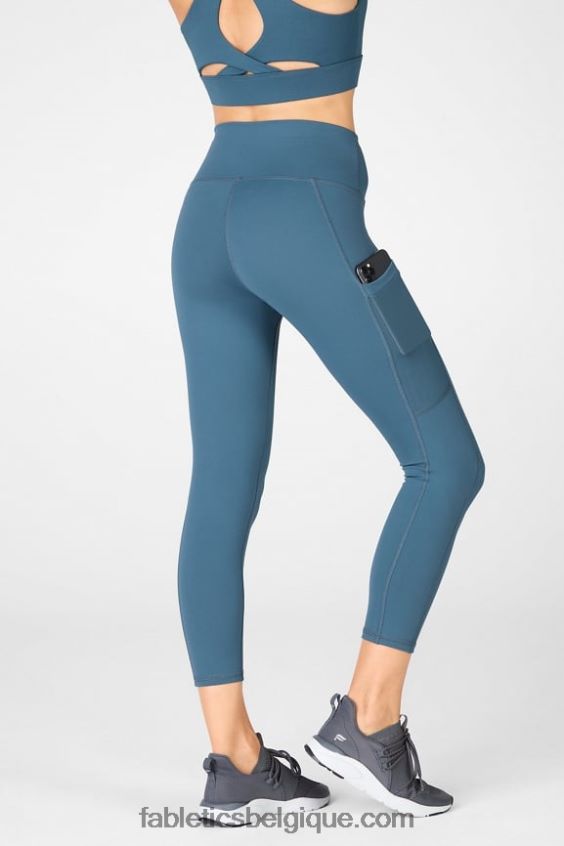 capri taille haute powerhold 47 femmes Fabletics 404P0T778 bleu céleste