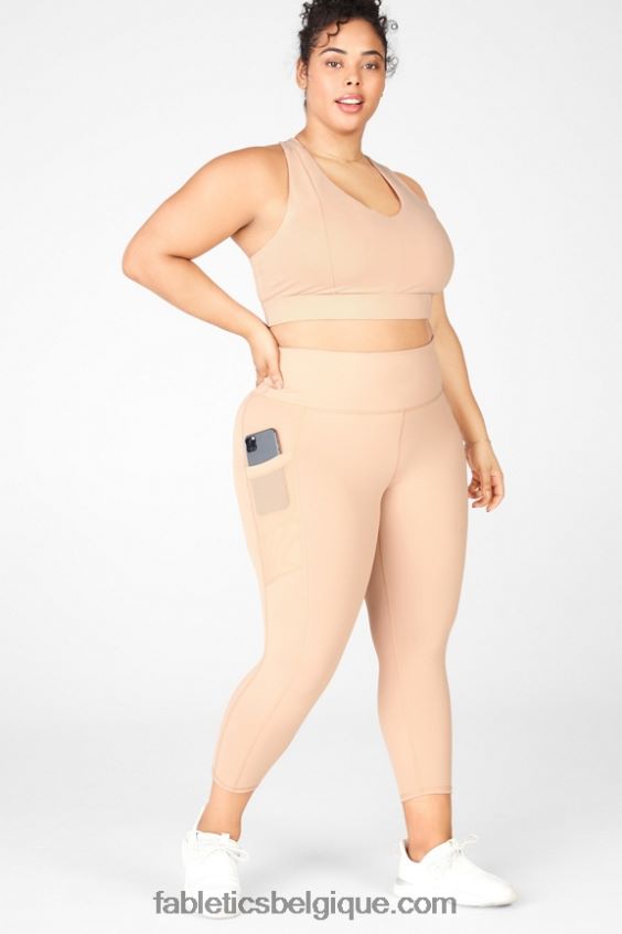 capri taille haute powerhold 47 femmes Fabletics 404P0T780 café olé