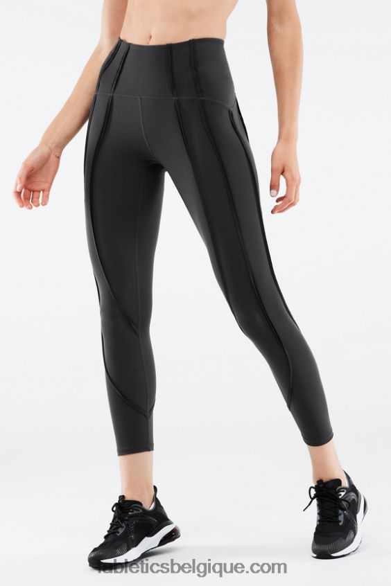 contour ultraluxe taille haute 7/8 femmes Fabletics 404P0T1271 fantôme/noir