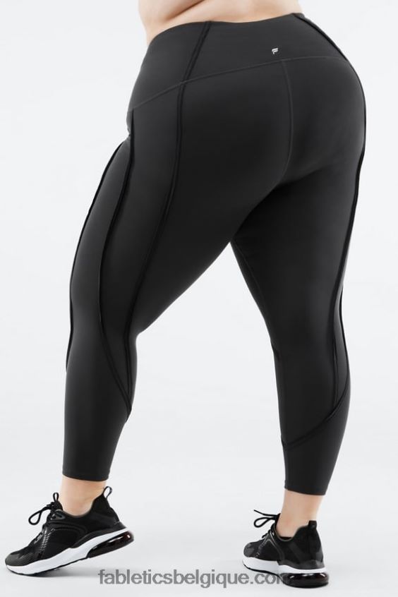 contour ultraluxe taille haute 7/8 femmes Fabletics 404P0T1272 fantôme/noir