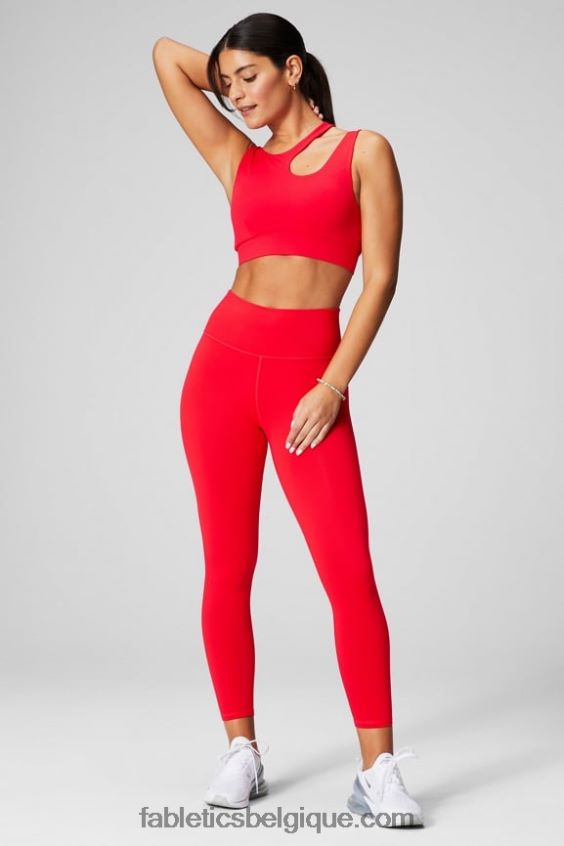 définir powerhold taille haute 7/8 legging 21 femmes Fabletics 404P0T651 coup de grâce noir/blanc classique