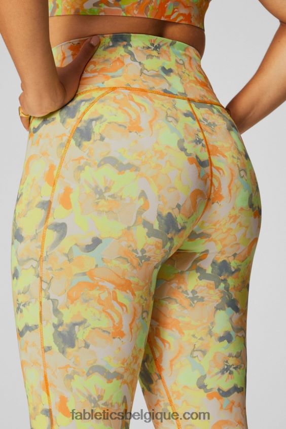 définir powerhold taille haute 7/8 legging 22 femmes Fabletics 404P0T653 débouchure gris minéral/noir