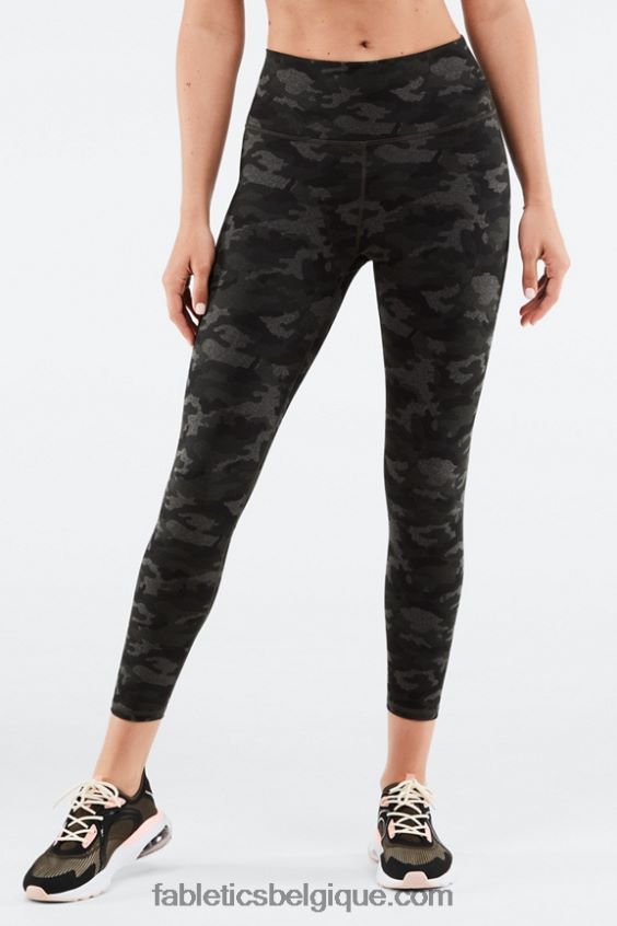 définir powerhold taille haute 7/8 legging 23 femmes Fabletics 404P0T659 coup de grâce blanc/noir classique