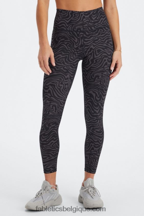 définir powerhold taille haute 7/8 legging 23 femmes Fabletics 404P0T661 pivoine marine/rouge rio