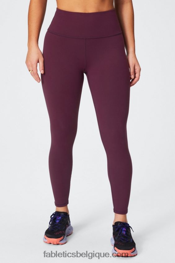 définir powerhold taille haute 7/8 legging 23 femmes Fabletics 404P0T662 merlot/multiple