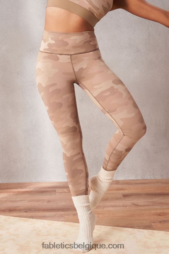 définir powerhold taille haute 7/8 legging 24 femmes Fabletics 404P0T664 pivoine marine/rouge rio